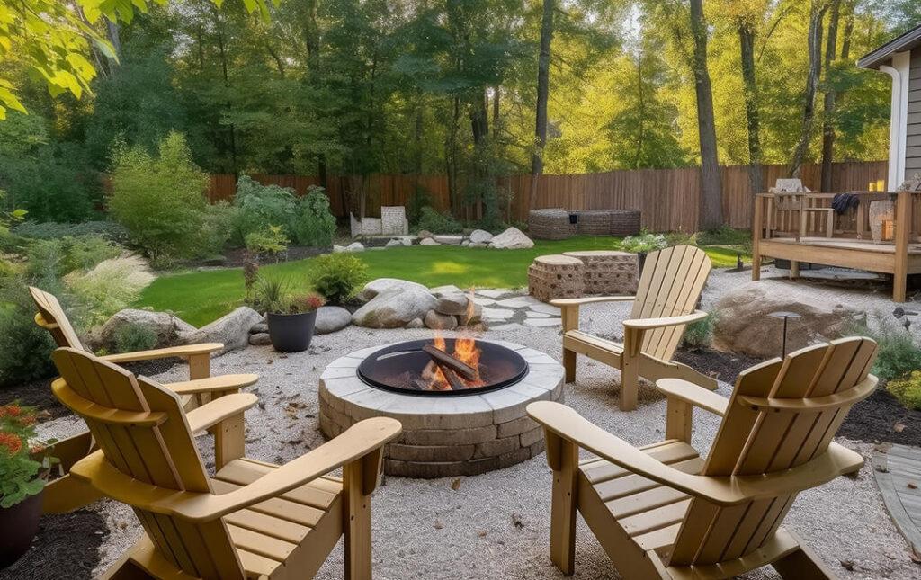 Xterior Xpectations outdoor space patio with fire pit